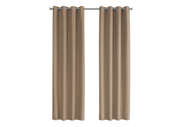 RIDEAUX- 2PCS  BRUN OCCULTANT