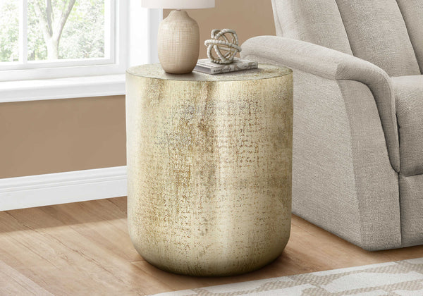 TABLE D'APPOINT METAL DORE