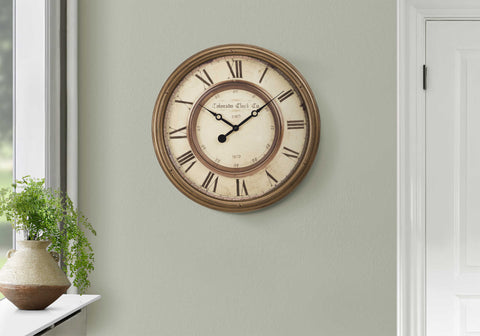 HORLOGE MURALE / BRUN ANTIQUE