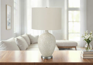 LUMINAIRE LAMPE DE TABLE CREME CERAMIQUE
