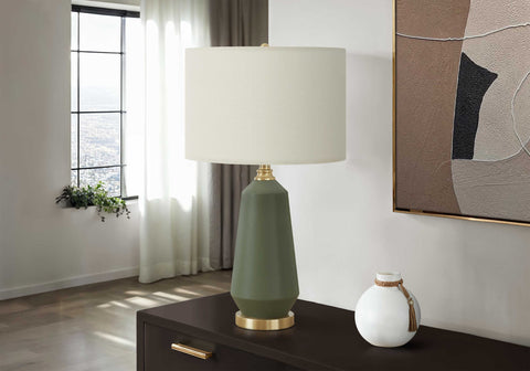 LUMINAIRE LAMPE DE TABLE VERT CERAMIQUE