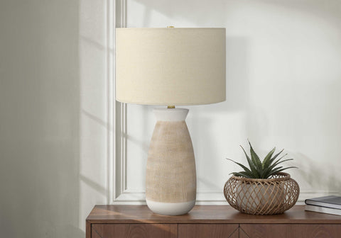 LUMINAIRE LAMPE DE TABLE CREME CERAMIQUE