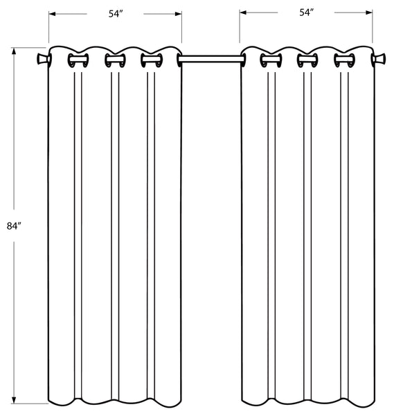 RIDEAUX 2 PCS GRIS OBSCURCISSANT
