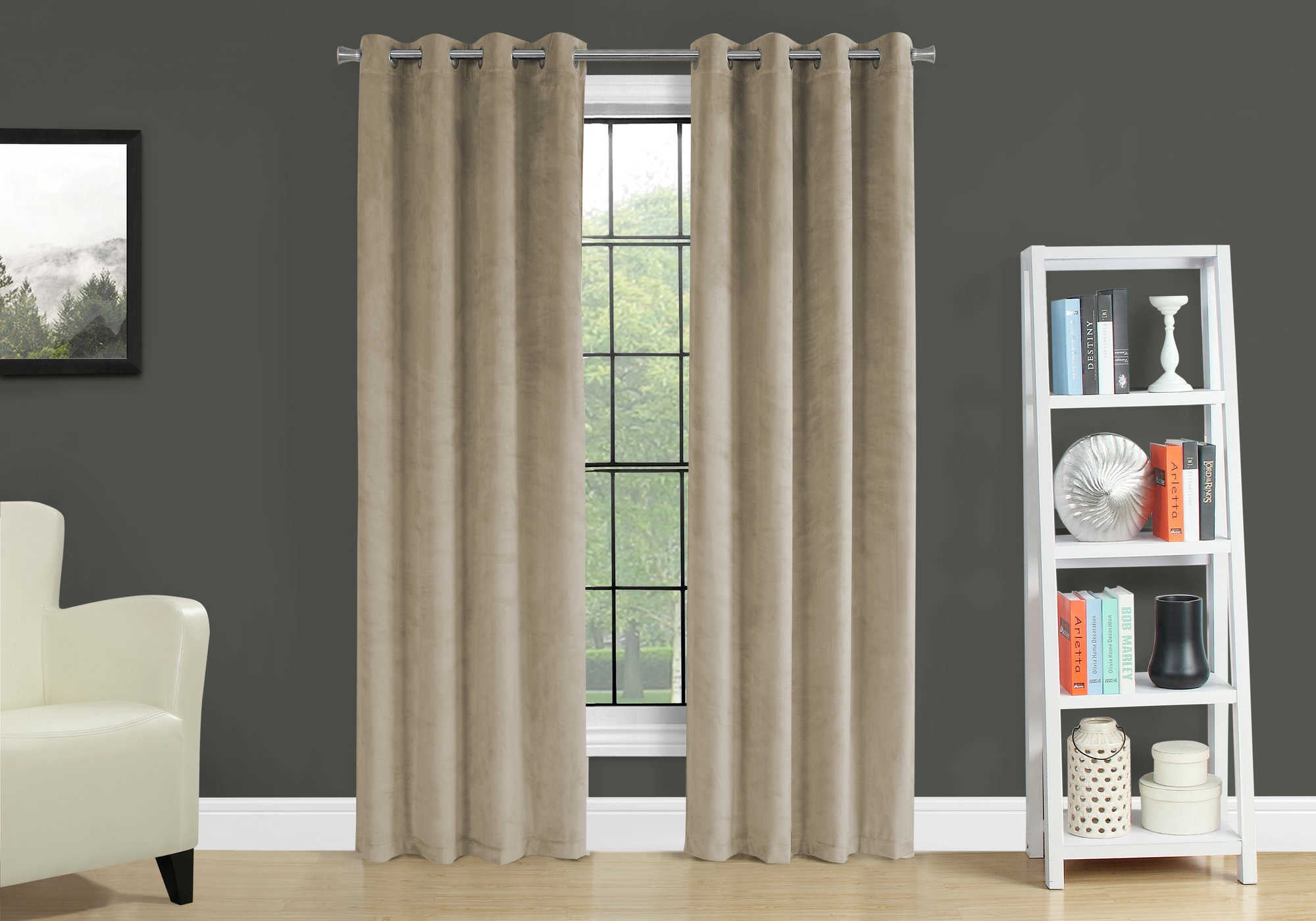 RIDEAUX - 2PCS BEIGE OBSCURCISSANT