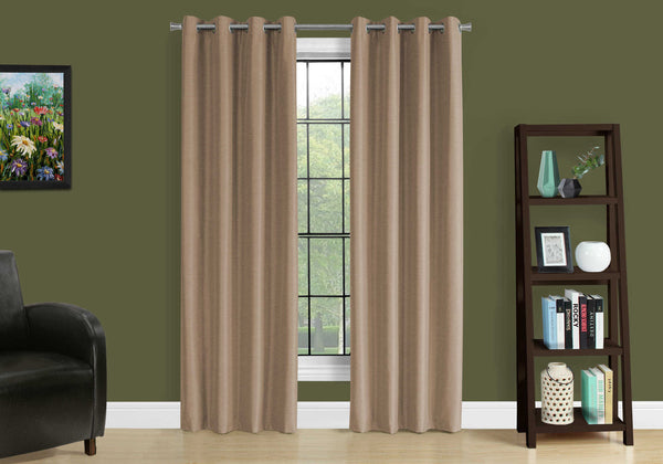 RIDEAUX- 2PCS  BRUN OCCULTANT