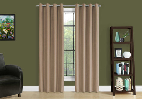 RIDEAUX- 2PCS  BRUN OCCULTANT