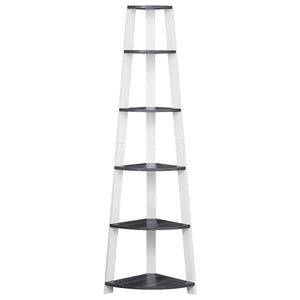 ETAGERE - 72"H / GRIS-BLANC EN COIN