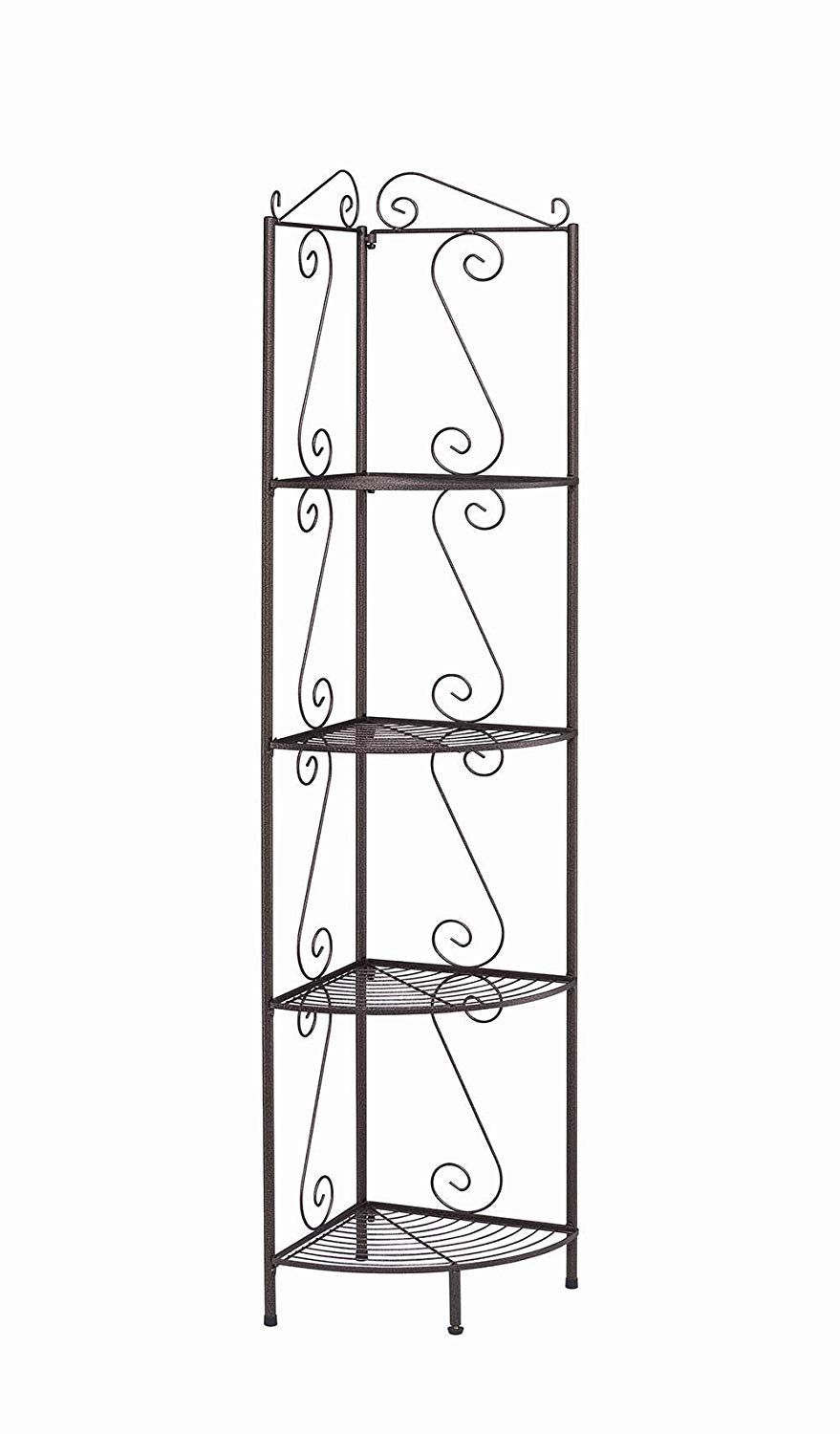ETAGERE - 70"H / METAL CUIVRE BIBLIOTHEQUE DE COIN