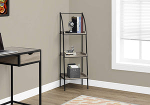 ETAGERE - 48"H / TAUPE FONCE / METAL NOIR