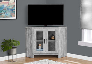MEUBLE TV - 42"L / EN COIN FAUX BOIS GRIS