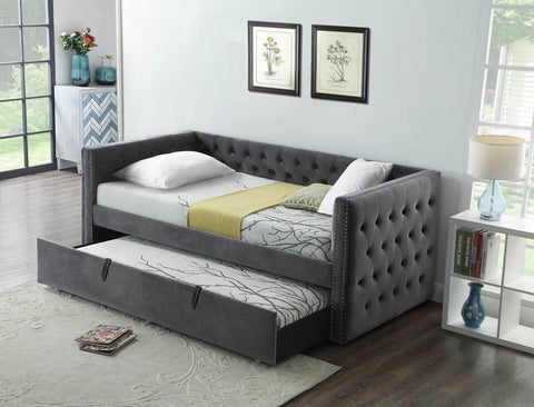 LIT DE JOUR GRIS JUMEAU AVEX MATELAS FOAM 6"