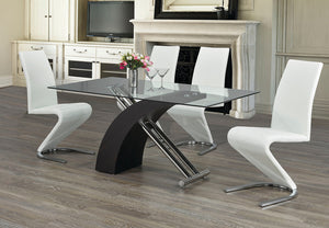 ENS DE TABLE ET CHAISES CHROMES 7 MORCEAUX
