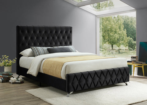 LIT EN VELOURS AVEC MOTIF LOSANGES