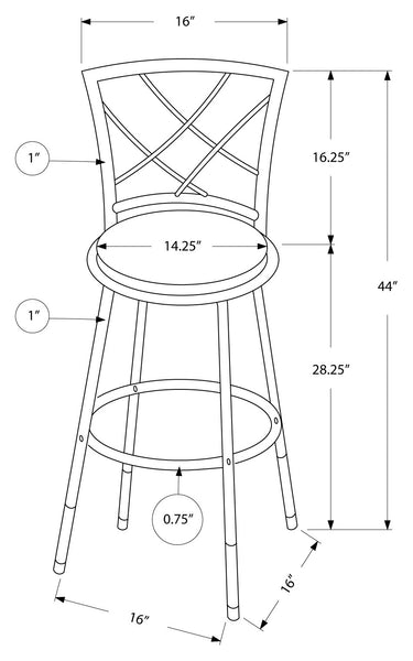 TABOURET DE BAR - 2PCS /PIVOTANT