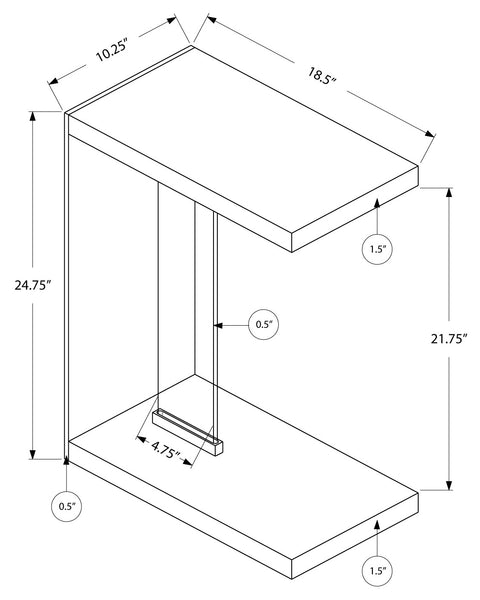 TABLE D'APPOINT -  VERRE TREMPE