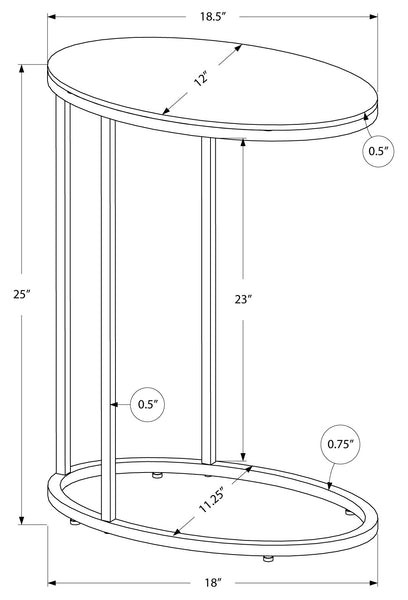 TABLE D'APPOINT  OVALE