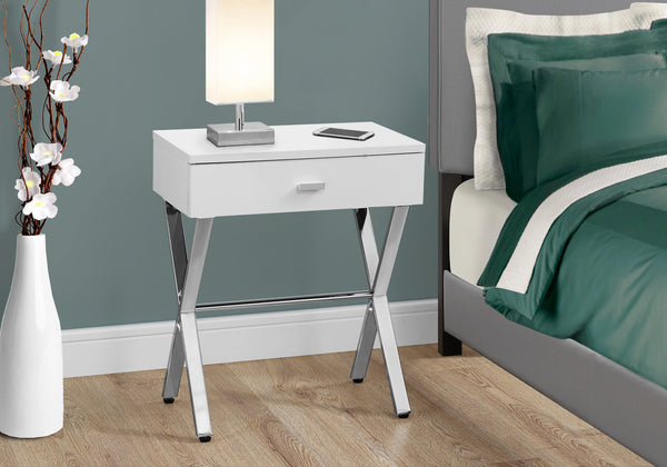 TABLE D'APPOINT - 24"H /METAL CHROME