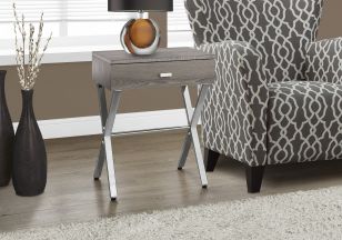 TABLE D'APPOINT - 24"H /METAL CHROME