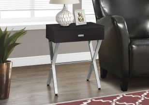 TABLE D'APPOINT - 24"H /METAL CHROME