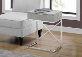 TABLE D'APPOINT - 24"H  METAL CHROME