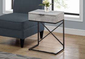 TABLE D'APPOINT - 24"H  METAL CHROME