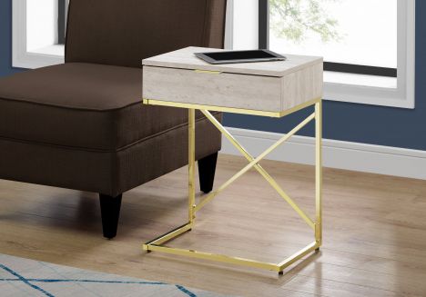 TABLE D'APPOINT - 24"H  METAL CHROME