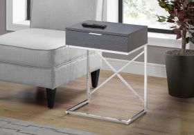 TABLE D'APPOINT - 24"H  METAL CHROME