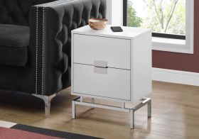 TABLE D'APPOINT - 24"H  METAL CHROME
