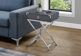 TABLE D'APPOINT - 24"H  METAL CHROME