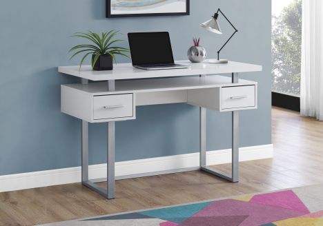 BUREAU - 48"L / METAL ARGENT