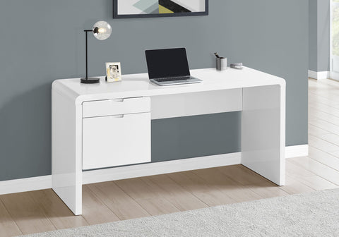 BUREAU - 60"L / BLANC LUSTRE