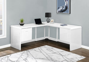 BUREAU BLANC LUSTRE
