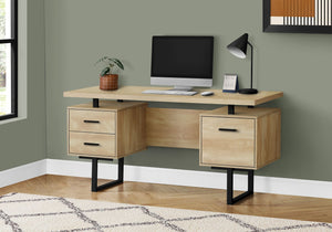 BUREAU  NATUREL / METAL NOIR