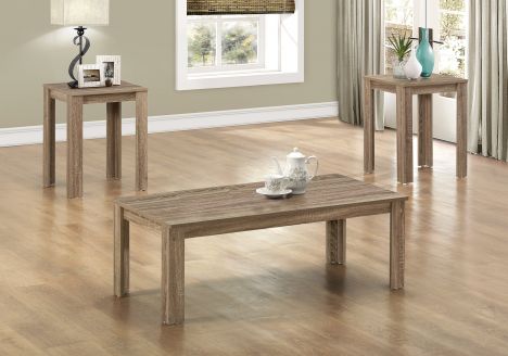 ENS DE TABLES - 3PCS / TAUPE FONCE